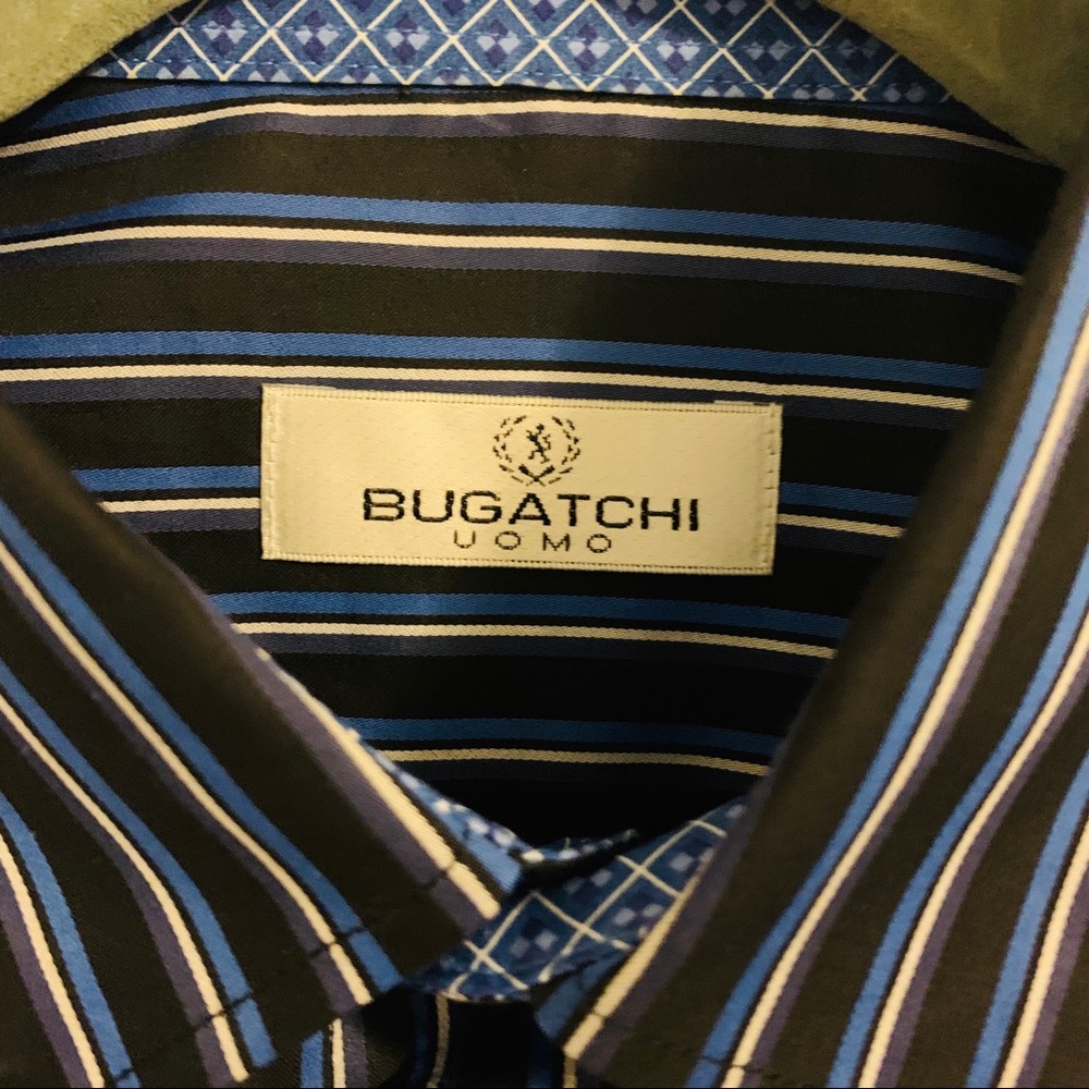 3 Bugatchi Uomo Mens Long Sleeve Medium Shirts - Picture 4 of 12